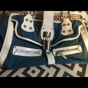 Blue jeans fabric purse